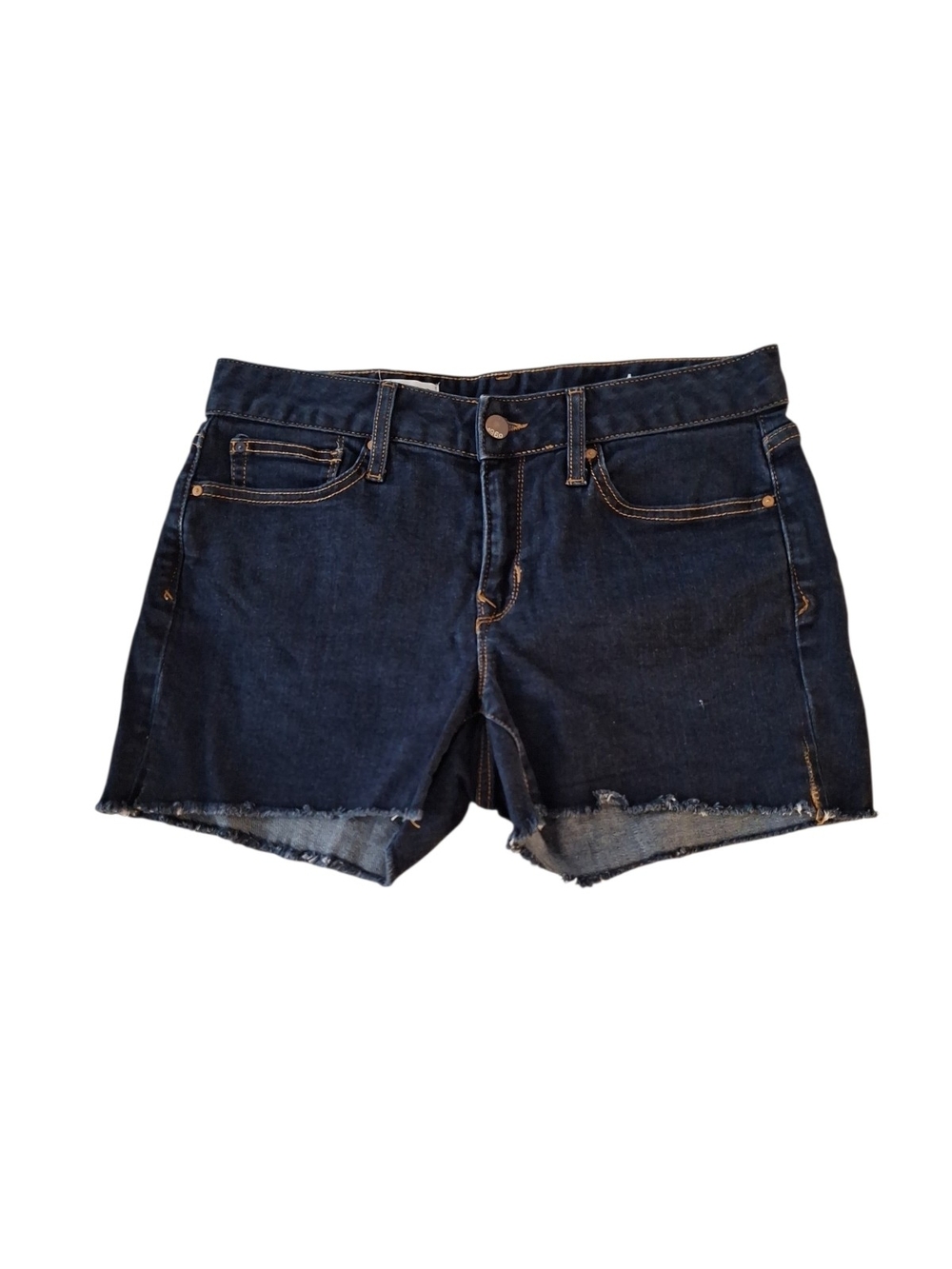 Women's Dark Blue Denim Cutoff Shorts